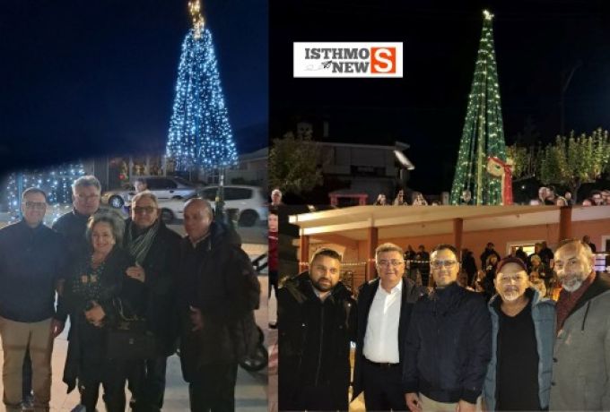 Στο άναμμα των Χριστουγεννιάτικων δέντρων σε Περιγιάλι και Ξυλοκέριζα ο Αντιδήμαρχος Γιάννης Τσάκωνας