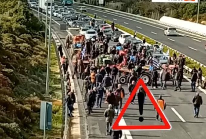 Διακοπή κυκλοφορίας στον κόμβο Αρχαίας Νεμέας – Εκτροπές λόγω αγροτικής κινητοποίησης