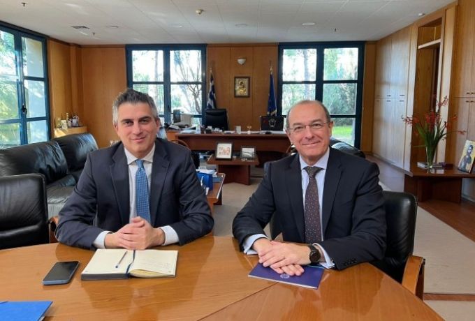 Συνάντηση του Υπουργού Υποδομών και Μεταφορών Χρίστου Δήμα με τον Πρέσβη της Ιταλίας Paolo Cuculi
