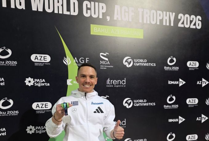 Σπουδαίος Λευτέρης Πετρούνιας στο Μπακού – Ασημένιο μετάλλιο στο Παγκόσμιο Κύπελλο Ενόργανης
