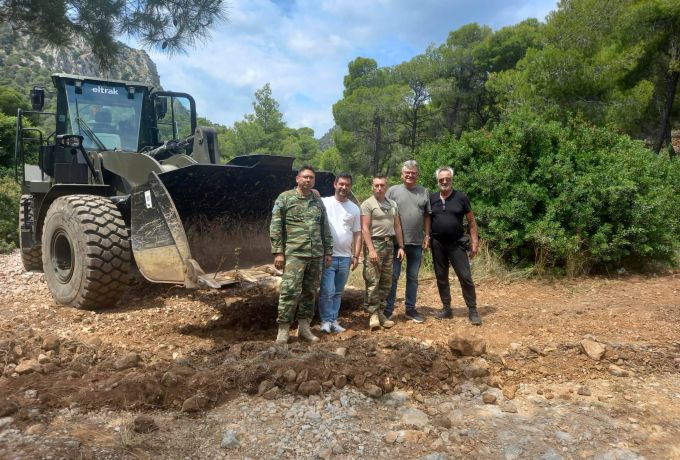 Αποκαταστάθηκε ο δρόμος προς το Καλογερολίμανο (Αμόνι) – Ευχαριστίες του Αντιδημάρχου Ανδρέα Πούλου στο 747 Τάγμα Μηχανικού