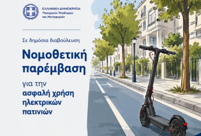 Γιώργος Κώτσηρας: Θεσπίζουμε ένα ασφαλέστερο πλαίσιο χρήσης των ηλεκτρικών πατινιών