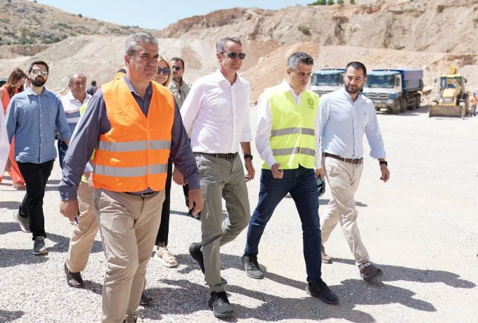 Μαζί στα μεγάλα έργα: Μητσοτάκης και Δήμας στην Παράκαμψη Χαλκίδας