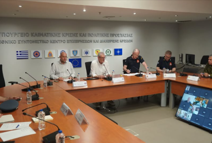 Ευ. Τουρνάς στη συνεδρίαση Συντονιστικού Οργάνου Πολιτικής Προστασίας