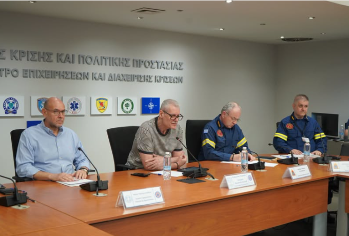 Συνεδρίαση Επιτροπής Εκτίμησης Κινδύνου για τους ισχυρούς ανέμους και τις υψηλές θερμοκρασίες