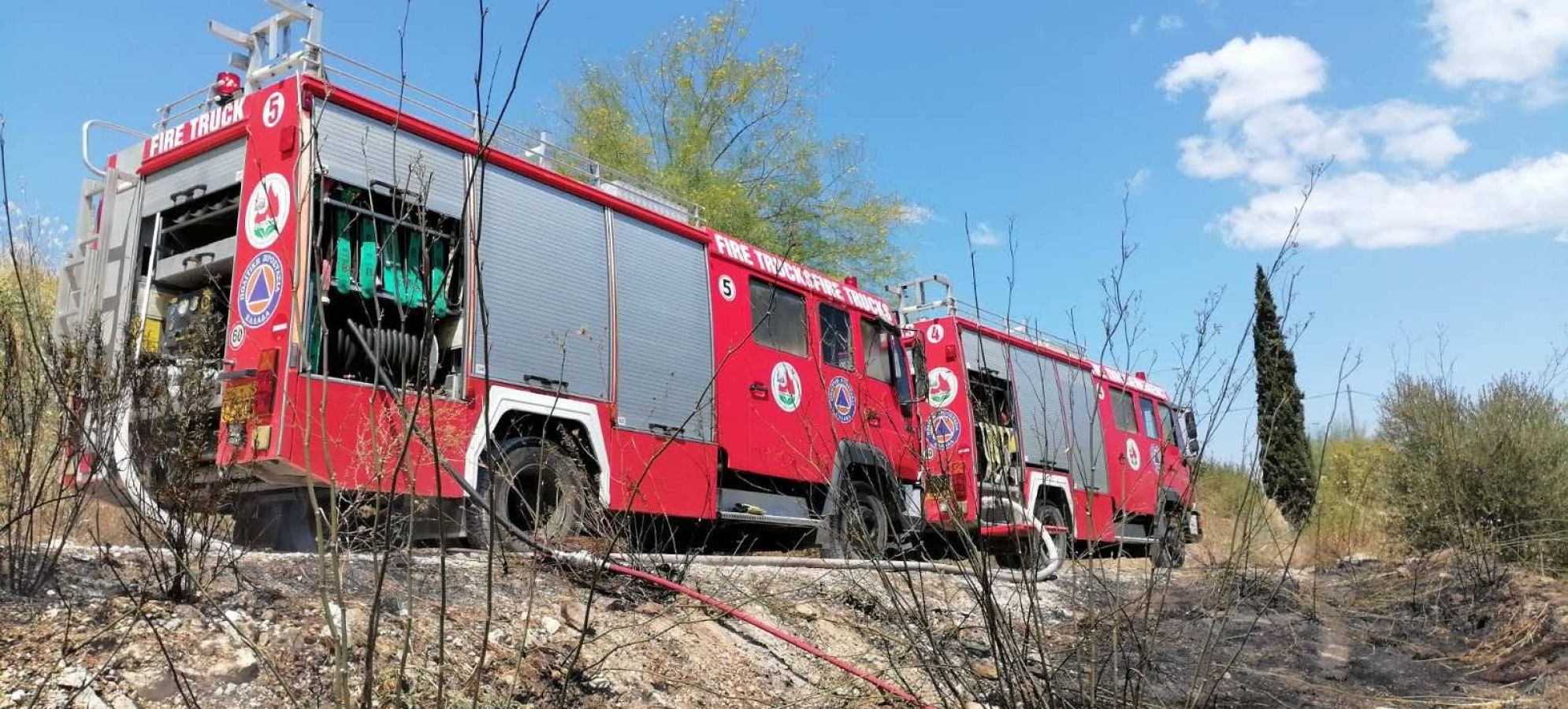 Διπλή επιχείρηση πυρόσβεσης σε Σολομό και Βοχαϊκό από τον ΣΔΑΚ «Ο ΔΙΓΕΝΗΣ»