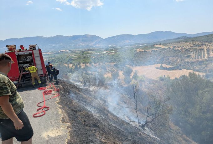 Πυρκαγιά στο Σπαθοβούνι προς Καλέντζι – Άμεση επέμβαση Πυροσβεστικής