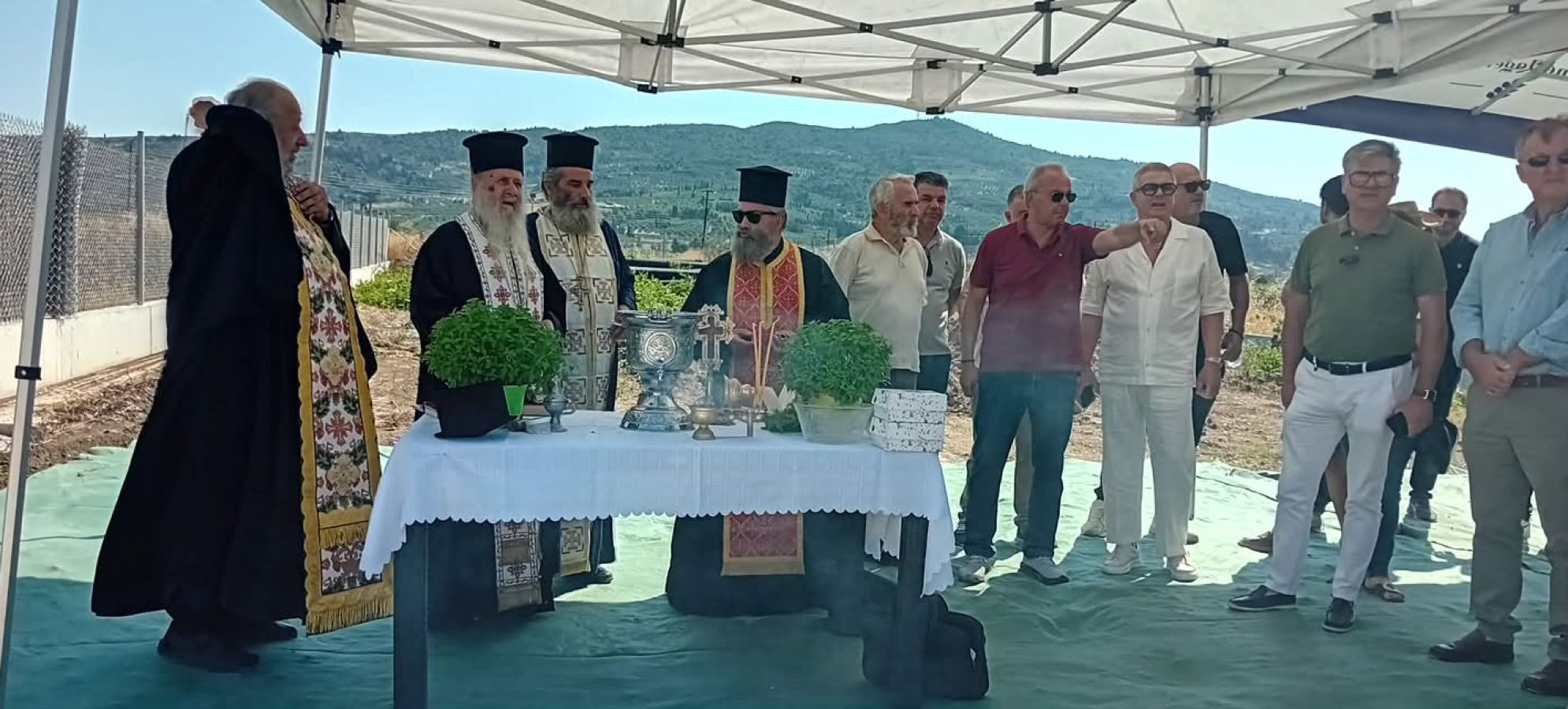 Κωνσταντίνος Φρούσιος: Αγιασμός στο Εργοστάσιο Επεξεργασίας Λυμάτων Νεμέας– Προχωρά το μεγάλο έργο