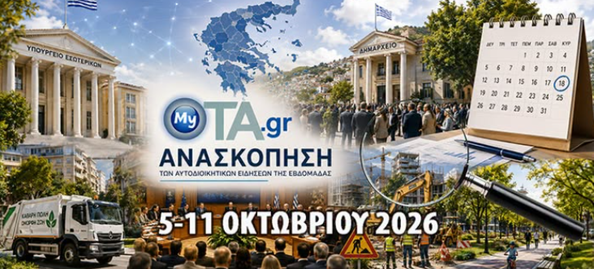 Οι 12 σημαντικότερες ειδήσεις για την αυτοδιοικητική εβδομάδα 5-11/10/2026