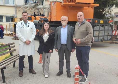 Επίσκεψη του Αντιπεριφερειάρχη Κορινθίας Αναστάσιου Γκιολή στα έργα Ενεργειακής Αναβάθμισης του Γενικού Νοσοκομείου Κορίνθου