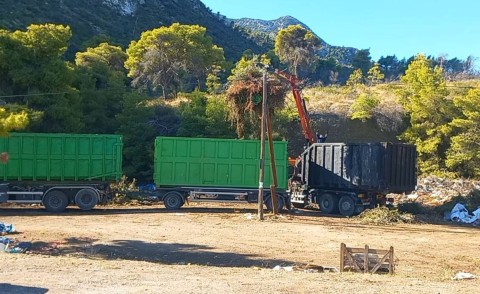 Εκτεταμένος καθαρισμός ογκωδών αντικειμένων στα Πίσια και στον Σχίνο