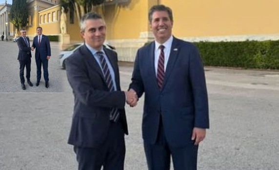    Συνάντηση του Υπουργού Υποδομών και Μεταφορών Χρίστου Δήμα με τον Αναπληρωτή Υπουργό Εξωτερικών των ΗΠΑ Michael Rigas