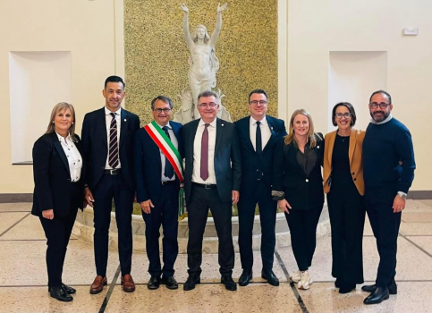 Ο Βασίλης Ταγαράς στην αποστολή του Δήμου Κορινθίων για την αδελφοποίηση με την Ιταλική πόλη Γκαλατίνα