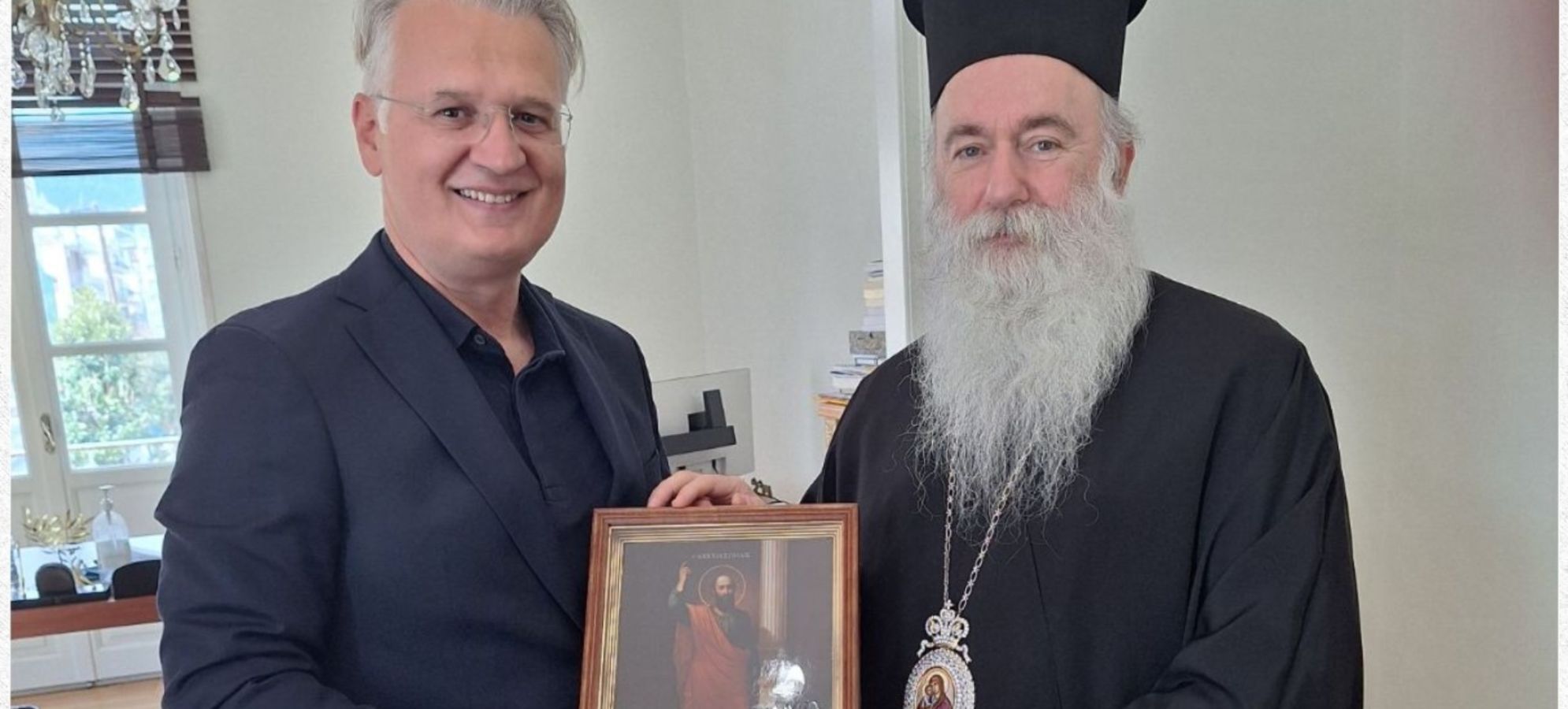 Συνάντηση Περιφερειάρχη Πελοποννήσου με τον Μητροπολίτη Κορίνθου κ. Παύλο - Σταθερή συνεργασία με προτεραιότητα την κοινωνία