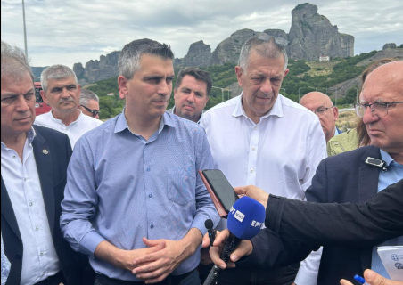 Αυτοψία στον αυτοκινητόδρομο Κεντρικής Ελλάδος Ε-65 από τον Υπουργό Υποδομών και Μεταφορών Χρίστο Δήμα